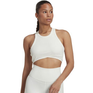 Adidas Women's Aeroready Yoga Studio Wrapped Rib Tank Top - Size L - Off White